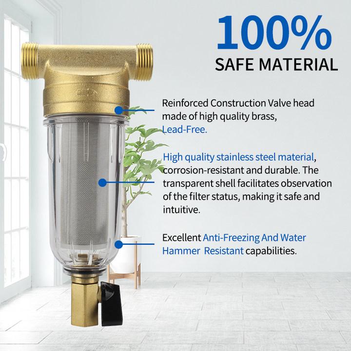 Universal Pre-filter Water Purifier with Central Backwash for Household Use