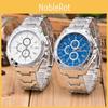 Stylish Men Steel Band Watch Business Alloy Timepiece Casual Wear Accessory
