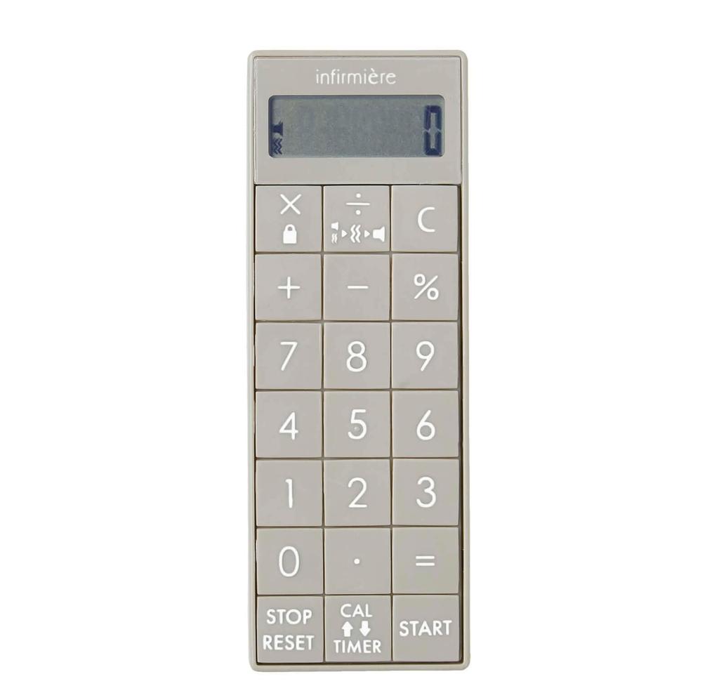 Enfamie Vibration Timer with Magnetic Strap Included Long-Lasting Calculator, Nurse, Medical, (Greige 2)