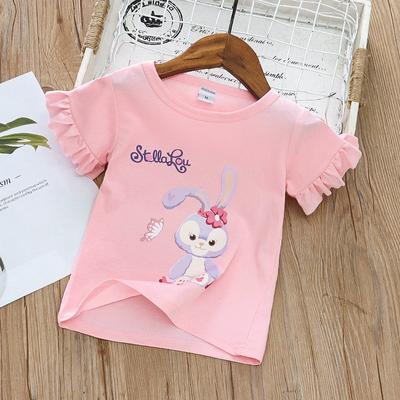 Sommer-Mädchen-Kurzarm-T-Shirt aus Baumwolle