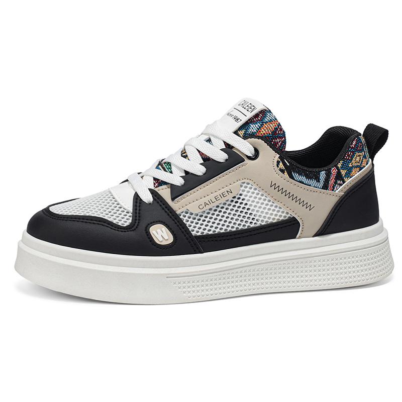 Men Breathable Mesh Board Shoes Hollow Casual Sneakers Lightweight Summer Walking Shoes Daily Comfort 39 To 44