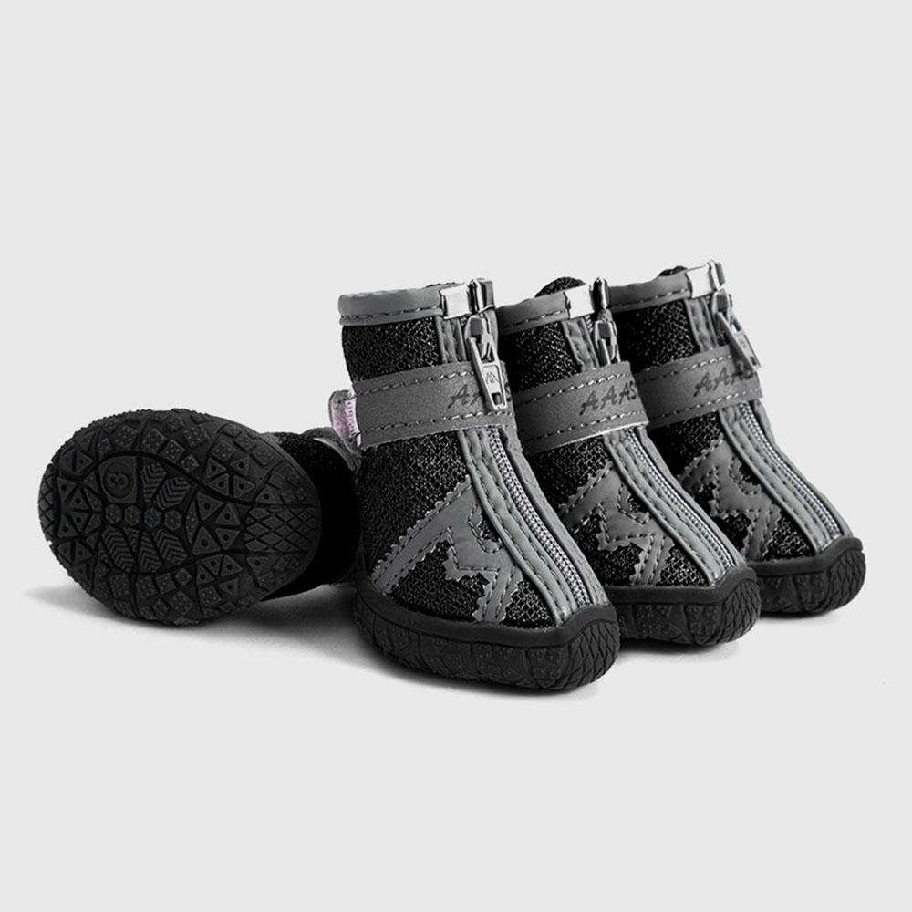 Mesh Breathable Dog Shoes for Small Dogs Non-slip Rubber Sole Dogs Booties for Puppies Outdoor Pet Sneakers for Walking Hiking