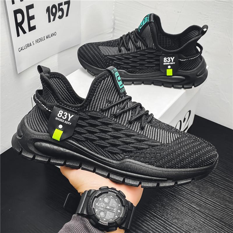 New Men's Shoes Spring and Summer Breathable Fly-woven Mesh Shoes Men's Casual Sports Running Coconut Shoes