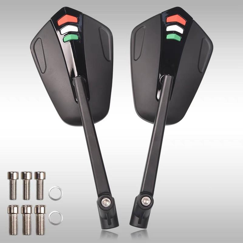 Universal Carbon Fiber Round Rearview Mirror Scooter Motorcycle Yamaha Niu Electric Bike Commute Use