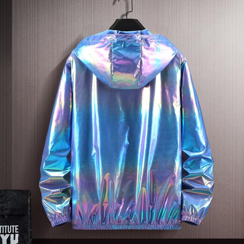 Men's Colorful Reflective Gradient Summer Jacket - Ice Silk Ultra-Thin Sun Protection