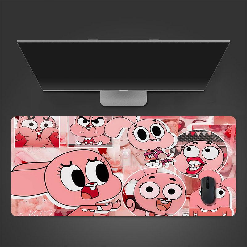 Anais Watterson Mauspads, Große Gaming-Schreibtischmatte, Rutschfestes XXL-Mauspad für Laptop & Tablet, Mini-PC-Spielmatte mit Genähten Kanten