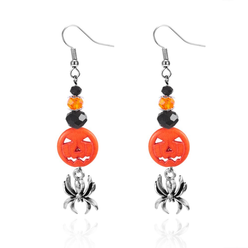 Bat Ghost Ear Studs Spider Pumpkin Dangle Earrings Fashion Halloween Earrings  Unisex