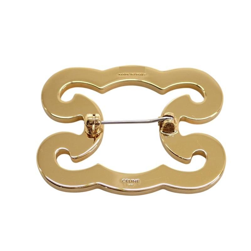 CELINE 461FQ6SBS.35OR Broche guld krystal/metal Kvinder