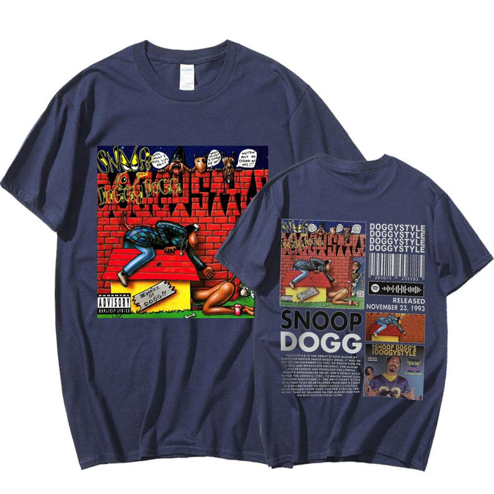 2025 Snoop Dogg Doggystyle Album 90s Y2K Merchandise Vintage Rapper Hiphop 100% Puur Katoen Bedrukt T-shirt Oversized Streetwear Y2K