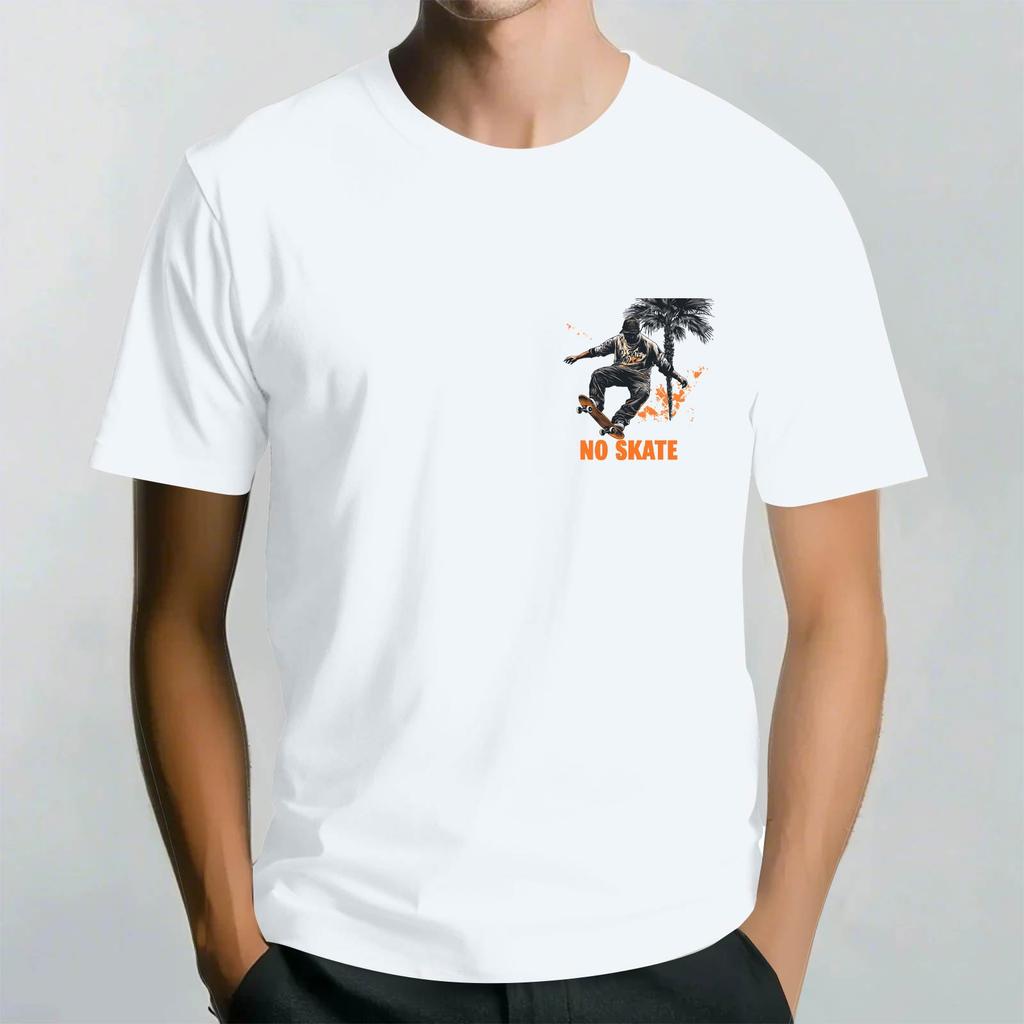 Men's Round Neck Casual Street Printed Short-sleeved T-shirt Top