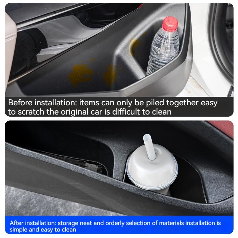 For BMW X3 G01 2025 4PCS Car Front Door Side Storage Box TPE Front Door Organizer Tray Auto Interior Accessories