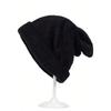 Damen Kaninchenhaar Kaninchenohren Strickmütze Paar Niedlich Winter Wärme Mütze Outdoor Freizeit Kalte Hüte Winddichte Mützen Beanie Mütze