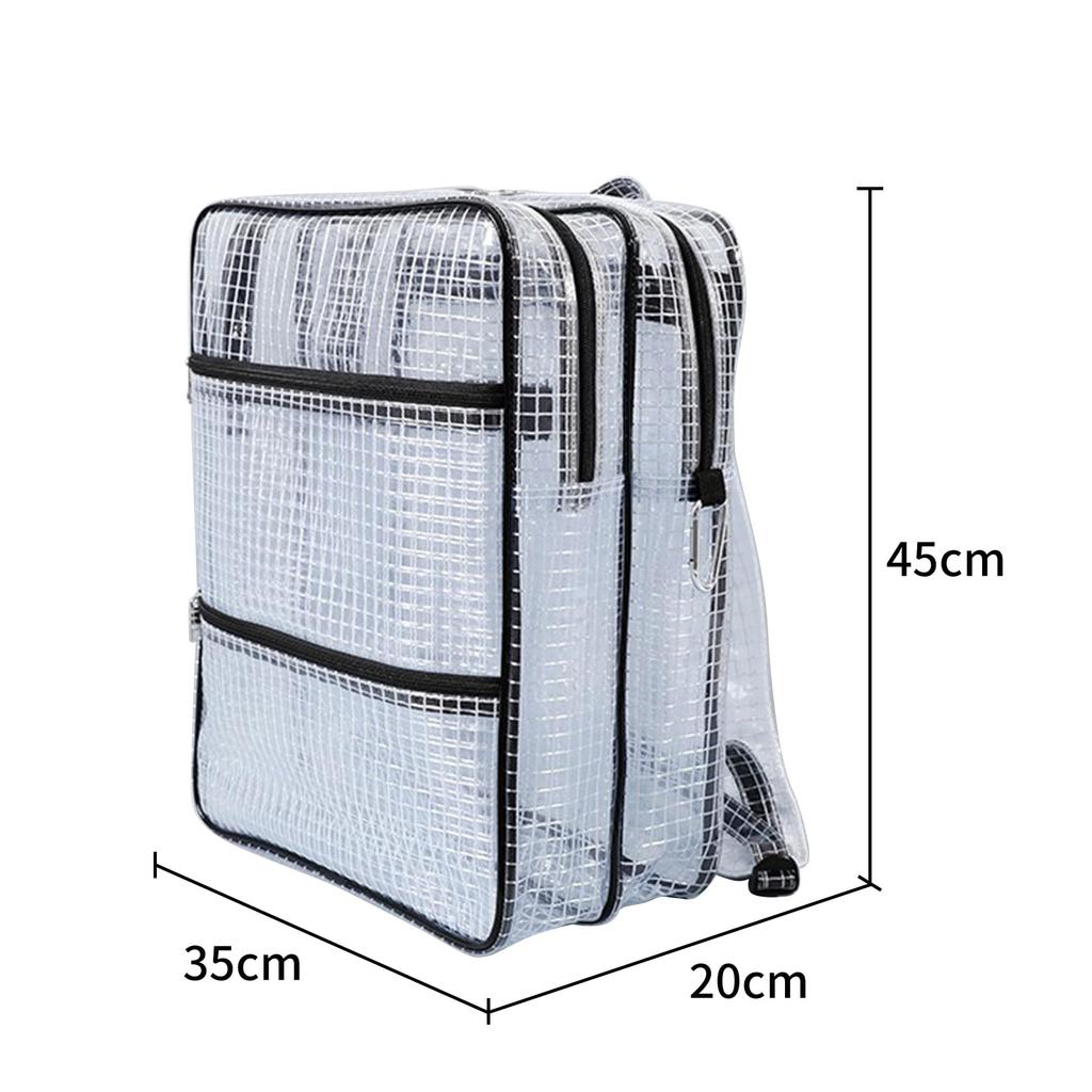 NOTAG Transparenter Rucksack, Ingenieurstasche, Werkzeugtasche mit Haken, Große Kapazität, PVC Antistatisch, Reinraum-Werkzeugtasche, A4-Format, Vinyl, Große Kapazität,