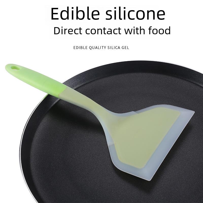 High-Temperature Resistant Jade Silicone Spatula for Non-Stick Pans and Pizza