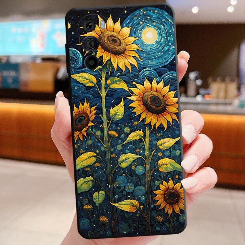 Sunflower Phone Case For Motorola Edge 60 50 40 Pro 60 50 40 30 Ultra Neo Fusion Moto G Play G Stylus G Carcasas