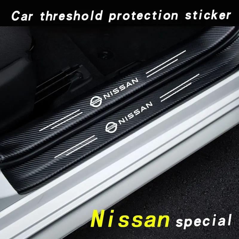 Car Threshold Strip Anti Scratch Welcome pedal Protector Car Accessories For Nissan murano Navara Qashqai x-trail Patrol NV200