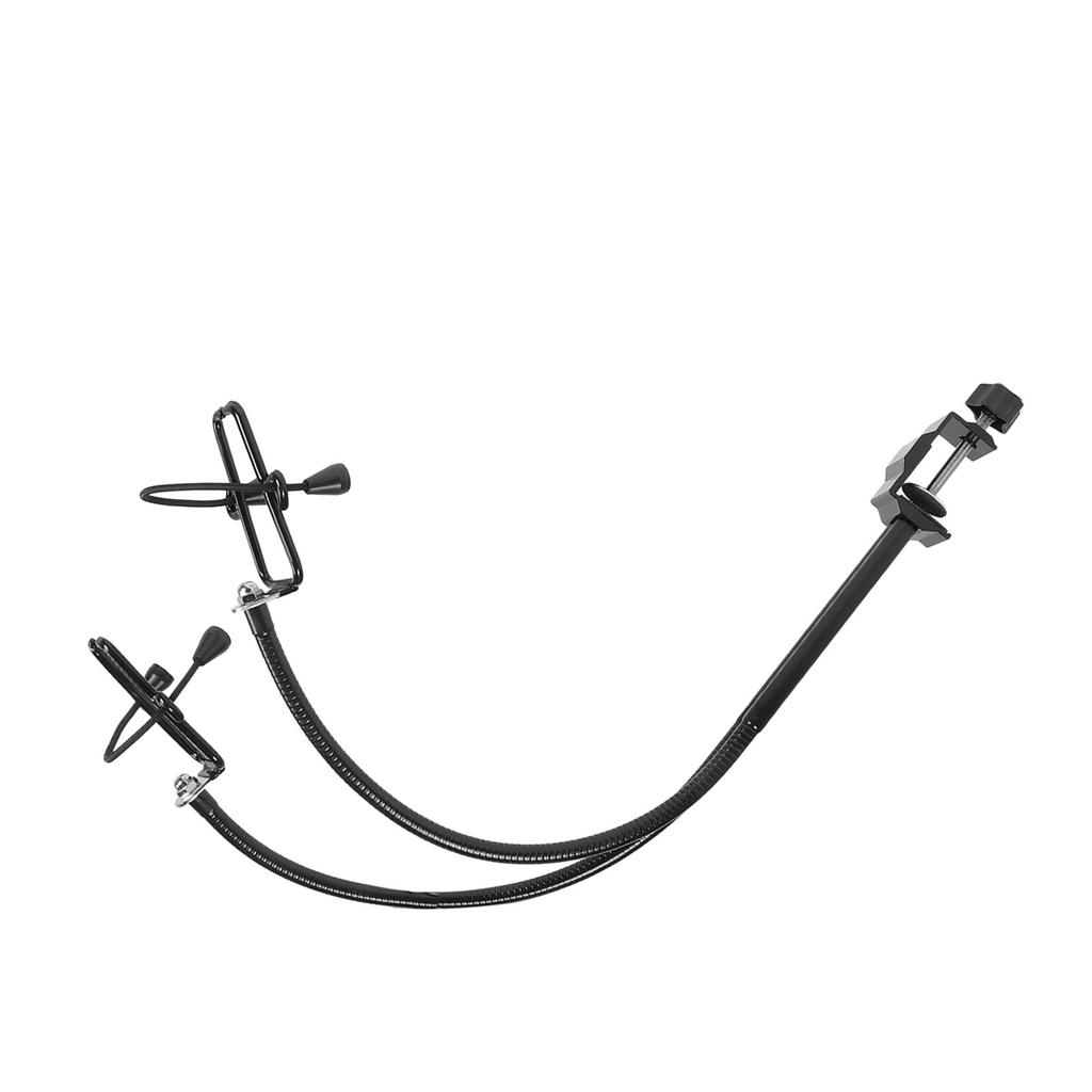 Clemă cu cap dublu pentru îngrijirea animalelor de companie, suport pentru uscător de păr, suport pentru furtun și tub, reglabil din oțel inoxidabil, uscător de păr