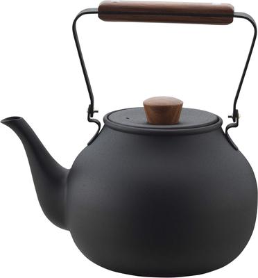 Miyazaki Seisakusho Tea Tea Pot with Tea No Open Large Strainer, Fires, 0.7L, Black, CHA-6