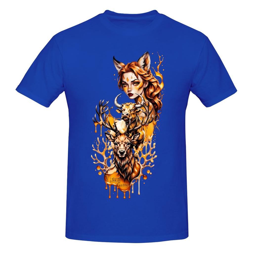 Funny Vixen Stag And Bull Honey Drip Unisexs Printed Tshirt Unisex T Shirttops