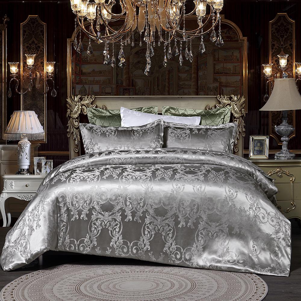 Wedding Bedding European Jacquard Quilt Set Three-Piece American Bed Sheet Embossing