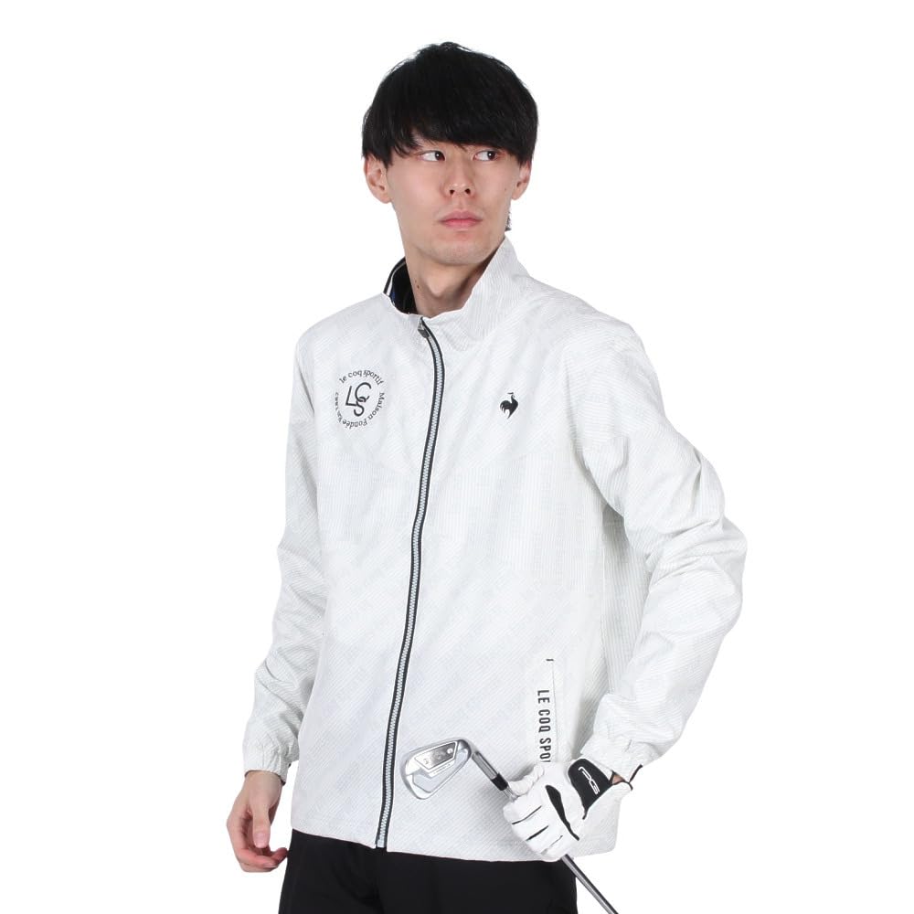 

Coq Sportif Блузон с напечатанным рисунком, 3 слоя, на молнии, водоотталкивающий, ветрозащитный, для гольфа LG4FWB05M GY00 L [Le Golf] для мужчин (Серый)