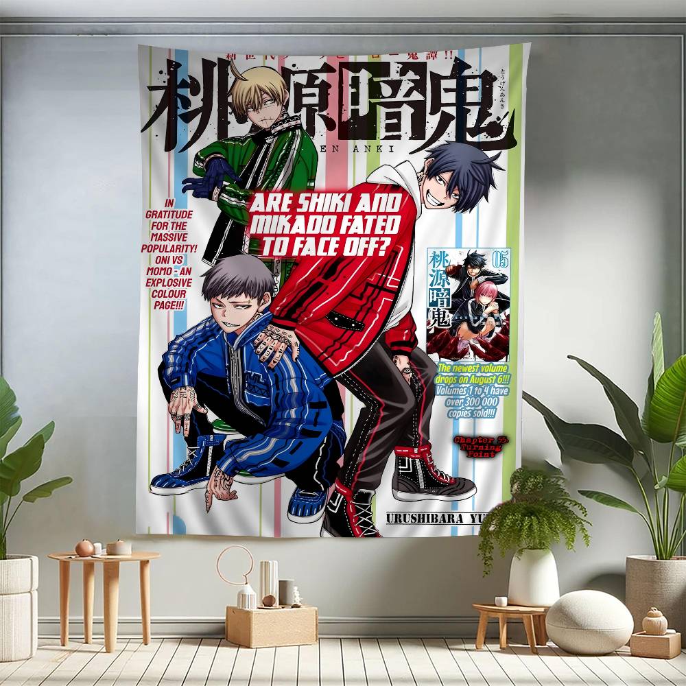 Hot Anime TTougen AAnki DIY Wall Tapestry Art Science Fiction Room Home Decor Wall Art Decor