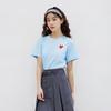 Comme Des Garcons Play Pastelle Red Emblem T Shirt AX-T272-051-BLUE