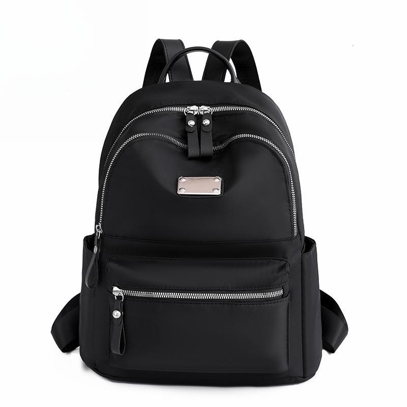 Solid Minimalist Women Backpack Commuter Daypack Students School Bags Outdoor Casual Nylon Rucksack for Travel Shopping School