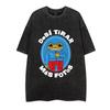 Vintage Washing T Shirt Bad Bunny DeBi TiRAR MaS FOToS DTMF T-shirt Men Fashion Cotton Wash Tshirts Male Hip Hop Gothic Tees