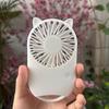 Rechargeable USB Handheld Mini Fan with Cat Ears – Customizable Gift