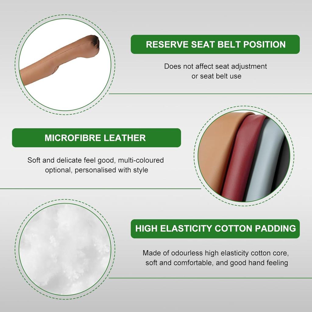 2 PCS Leather Car Seat Gap Filler, Auto Seat Blocker Organizer Fill The Gap Between Seat And Console, Universal Gap Filler Plug Stop Things From