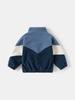 2025 Doppelseitige Fleecejacke für Jungen – Warmes, Colorblock-Freizeit-Herbstoberteil