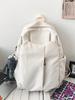 Schoolbag Large Capacity Laptop Backpack Men's and Women's Lightweight Fashion Solid Color College Student School Bag Junior High School Backpack