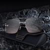 JYL TS Men's Semi-Rimless Retro - Double-Bridge Sun-Protective Trendy CY-98379