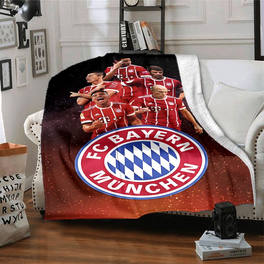 Bayern Munich Team Celebration Blanket Warmthful Decor Perfect for Picnics Sofa Seaside Four Seasons Multipurpose Stylish Decor