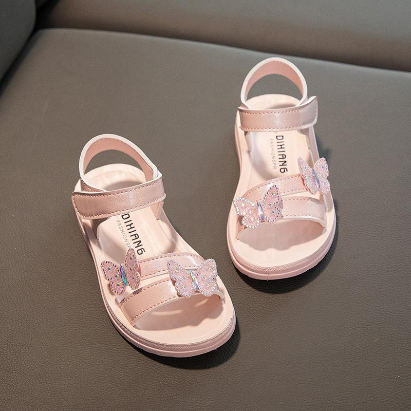 

Girls New Style Flip-flops, Versatile Shoes with Soft Sole and Anti-slip Properties, Children s Beach Shoes 31 рожевий