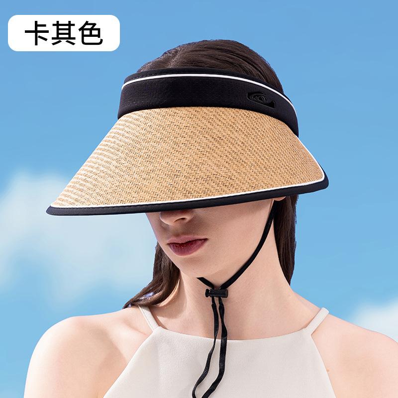 

Vinyl sunscreen empty top hat women s large brim full face cover sun hat outdoor sports cycling UV protection sun hat one size fits all хакі