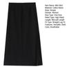 Women Midi Skirt High-Waisted Solid Color Casual Style Knitting Skirt Autumn Winter Side Split Hem Skirt Versatile Daily Wear