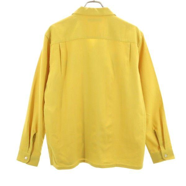 unused Johnbull Long sleeve Embroidery shirt L mustard embroidery Men's Used