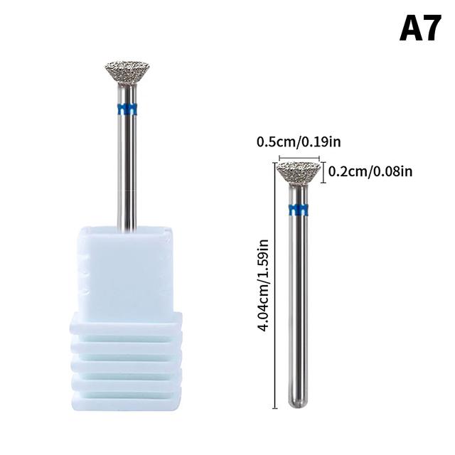 Nail Drill Nails Milling Cutter Carbide Cuticle Clean Rotary Electric Manicure Pedicure Round Top Diamond Nail Drill Bit