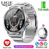 LIGE V69 Smartwatch 1,85" Stor Skærm Puls Blodilt Multi-Sport Vandtæt Udendørs Ur Sort