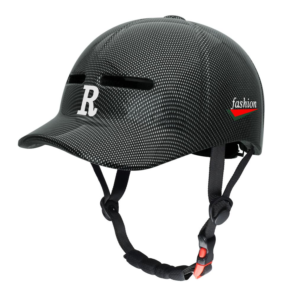 Integrated forming cap bicycle riding commuter four seasons electric battery bicycle helmet skateboard roller skating baseball