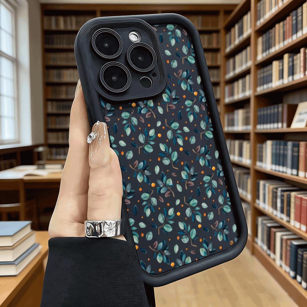 Watercolor Leaf Pattern Shockproof Soft Phone Case For Xiaomi Redmi Note 15 14 13 12 11 10 9 8 Pro Anti-Slip Anti-Fall Cover