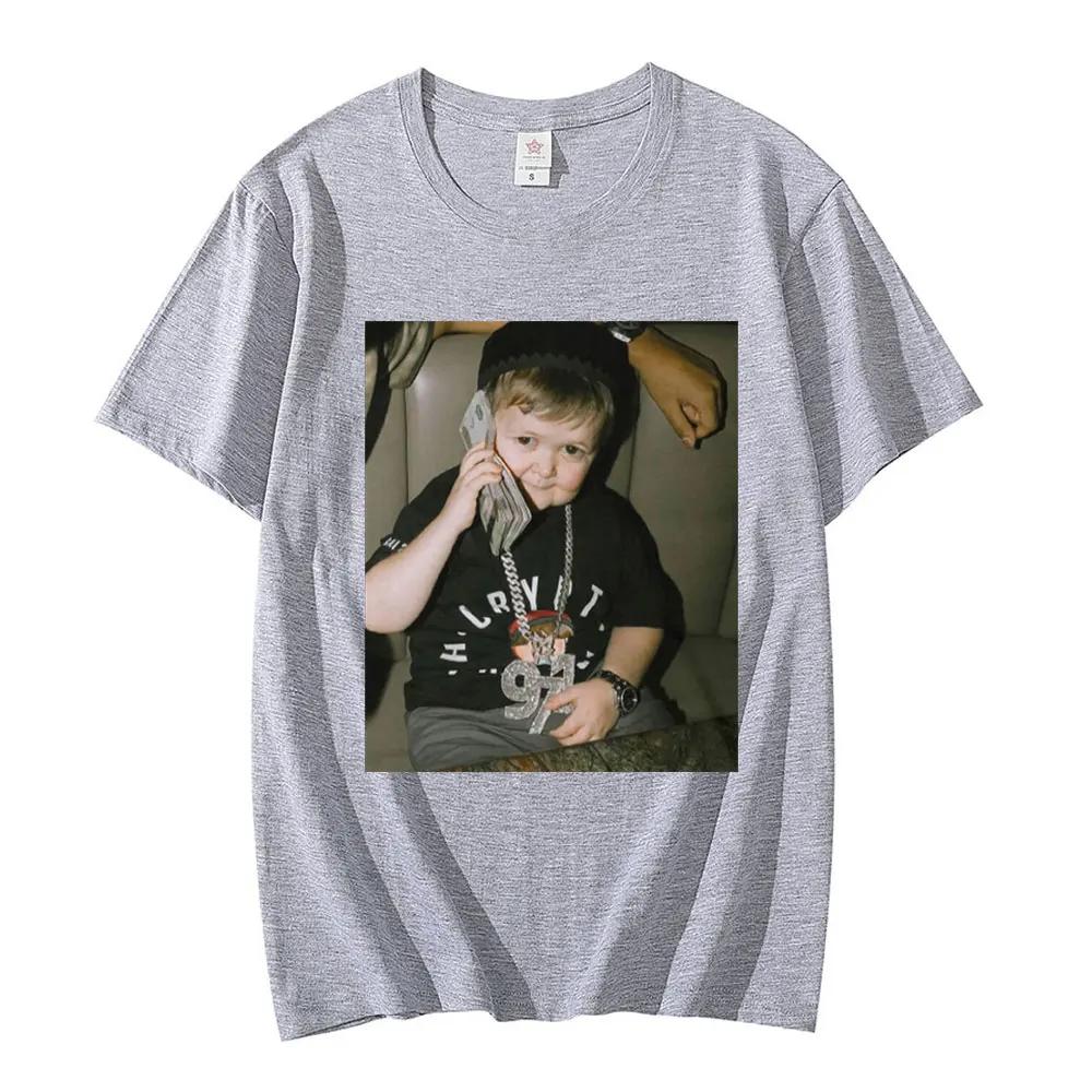 Fun Hasbulla Battle Terrier T-shirt Mini Khabib Blogger Graphic T-shirt Men's high quality oversized T-shirt Streetwear