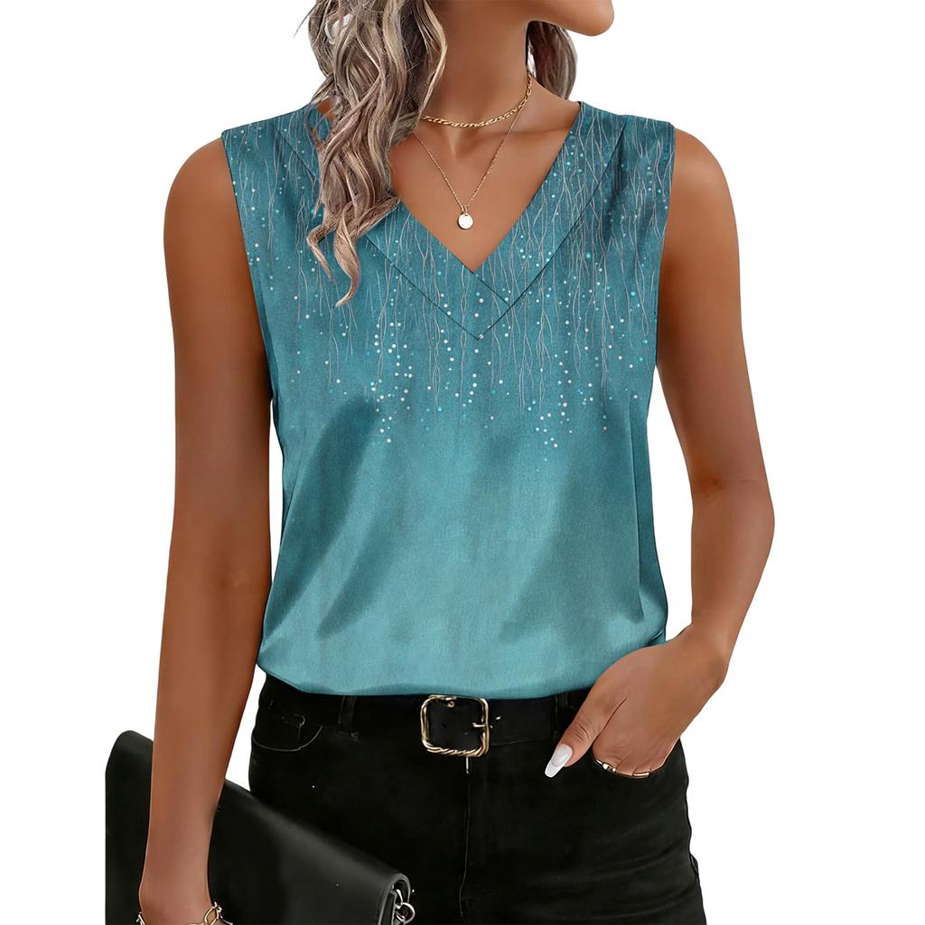 Women's Fashionable Casual Retro Striped Print Tank Top