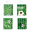 Football-Themed Tote Bag Party Football Pattern Gift Bag Sporty Shopping And Beverage Paper Bag