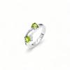 Natuurlijke Peridot Ring, 925 Zilver Minimalistische Sieraden, unieke delicate ring, cadeau voor dochter