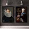 Zestaw dwóch plakatów stare portrety