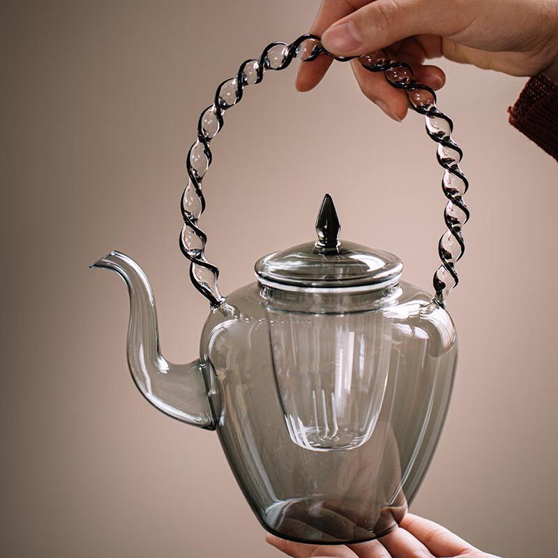 Diller Heat-Resistant Glass Teapot with Handle