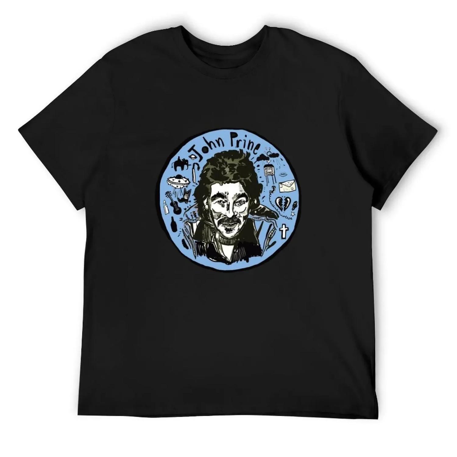 John Prine T-Shirt summer tops funny meme t-shirts vintage t shirts men workout shirt S